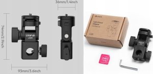 Adapter Uchwyt do Statyw Studyjny 12mm 16mm na Aparat Kamera Lampa 1/4" ISO / LA04 10