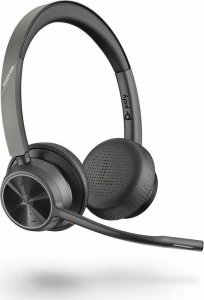 Poly Voyager 4320 MS Teams Wireless Headset, Bluetooth, USB-A, +BT700 dongle, +Charging Stand, Black 1
