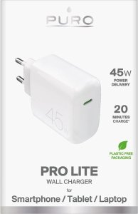 Ładowarka sieciowa Puro PROLITE 45W USB-C - biała 2