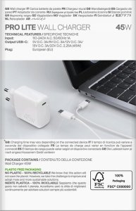 Ładowarka sieciowa Puro PROLITE 45W USB-C - biała 3