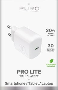Ładowarka sieciowa Puro PROLITE 30W USB-C - biała 2