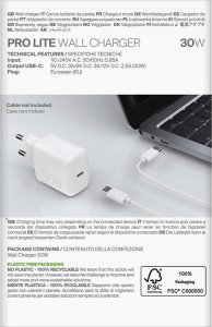 Ładowarka sieciowa Puro PROLITE 30W USB-C - biała 3