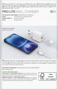 Ładowarka sieciowa Puro PROLITE 10W USB-A - biała 3