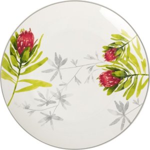 Serwis obiadowy porcelanowy Florina Protea 18 elementów zestaw talerzy dla 6 osób piękny wzór kwiaty 3