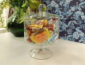 Bomboniera szklana z pokrywą 14 cm Sigma 1624 3