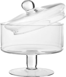 Bomboniera szklana z pokrywą 20 cm Sigma 1624 2