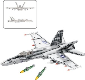 LeanToys Klocki Konstrukcyjne Myśliwiec F-16 Fighting Falcon 1427el 2