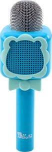 Bezprzewodowy Mikrofon Bluetooth Karaoke Nagrywanie Zmiana Głosu Niebieski 2