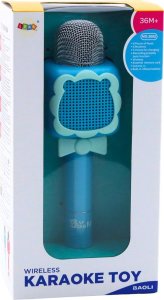 Bezprzewodowy Mikrofon Bluetooth Karaoke Nagrywanie Zmiana Głosu Niebieski 4