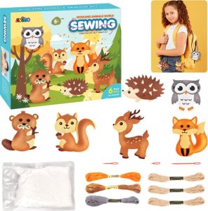 Zestaw Kreatywny Wyszywanki Filcowe Zwierzątka Leśne 6szt 1