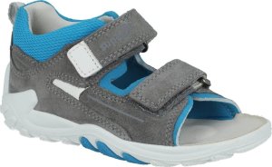 Sandałki chłopięce Superfit 1-000035-2010 FLOW lekkie letnie obuwie z pełną piętą wysokie podbicie szare 23 1