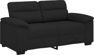 vidaXL Sofa 2-osobowa Czarna 120 cm Tkanina 2