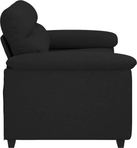 vidaXL Sofa 2-osobowa Czarna 120 cm Tkanina 5