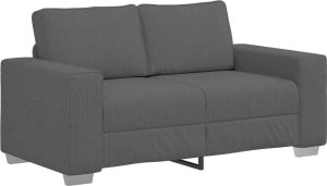vidaXL vidaXL Sofa dwuosobowa Ciemnoszara 120 cm Tkanina sztruksowa 2
