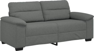 vidaXL Sofa 2-osobowa, ciemnoszara, 140 cm, tapicerowana tkaniną 2