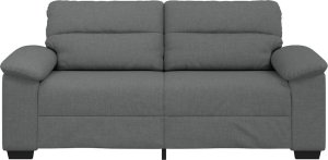 vidaXL Sofa 2-osobowa, ciemnoszara, 140 cm, tapicerowana tkaniną 4