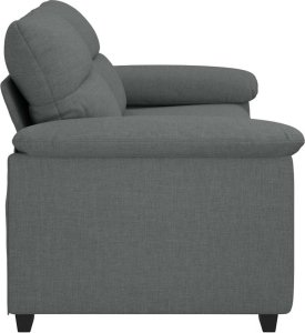 vidaXL Sofa 2-osobowa, ciemnoszara, 140 cm, tapicerowana tkaniną 5
