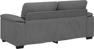 vidaXL Sofa 2-osobowa, ciemnoszara, 140 cm, tapicerowana tkaniną 6