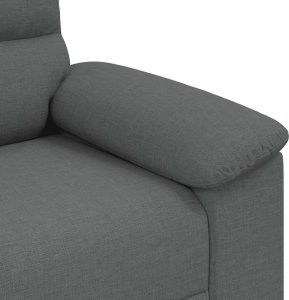 vidaXL Sofa 2-osobowa, ciemnoszara, 140 cm, tapicerowana tkaniną 7