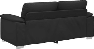 vidaXL 2-osobowa sofa, czarna, 140 cm, sztuczna skóra 6