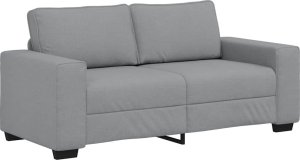 vidaXL Sofa 2-osobowa, jasnoszara, 140 cm, tapicerowana tkaniną 2