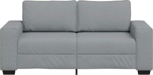 vidaXL Sofa 2-osobowa, jasnoszara, 140 cm, tapicerowana tkaniną 4
