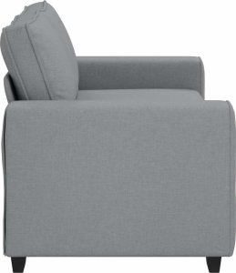vidaXL Sofa 2-osobowa, jasnoszara, 140 cm, tapicerowana tkaniną 5