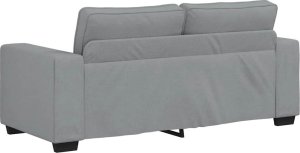 vidaXL Sofa 2-osobowa, jasnoszara, 140 cm, tapicerowana tkaniną 6