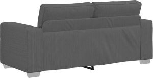 vidaXL Sofa dwuosobowa Ciemnoszara 140 cm Tkanina sztruksowa 6