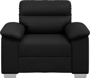 vidaXL Fotel, czarny, 60 cm, obity sztuczną skórą 4