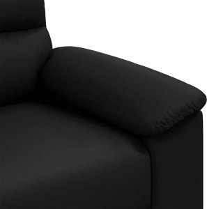 vidaXL Fotel, czarny, 60 cm, obity sztuczną skórą 7