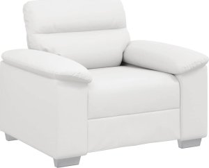 vidaXL Fotel, brązowy, 60 cm, obity sztuczną skórą 2