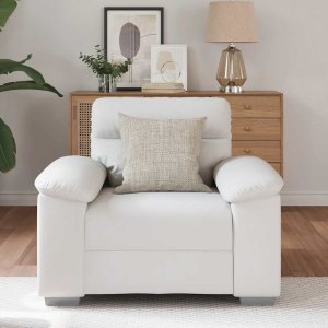 vidaXL Fotel, brązowy, 60 cm, obity sztuczną skórą 3