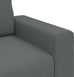 vidaXL Sofa 2-osobowa Ciemnoszara 120 cm Tkanina 7