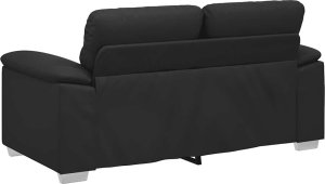 vidaXL 2-osobowa sofa, czarna, 120 cm, sztuczna skóra 6