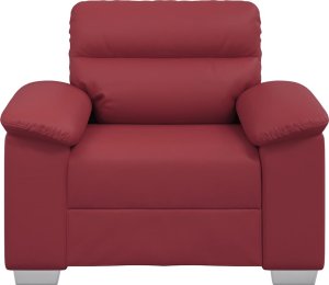 vidaXL Fotel, winna czerwień, 60 cm, obity sztuczną skórą 4