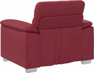 vidaXL Fotel, winna czerwień, 60 cm, obity sztuczną skórą 6