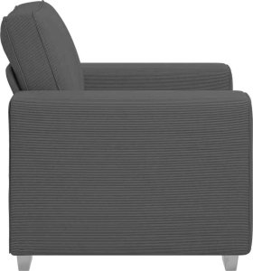 vidaXL Sofa Fotel Ciemnoszary 59 cm Tkanina Corduroy 5