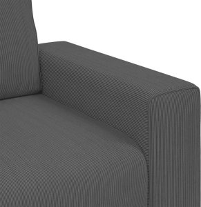 vidaXL Sofa Fotel Ciemnoszary 59 cm Tkanina Corduroy 7