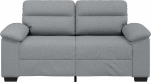 vidaXL Sofa 2-osobowa Jasnoszara 120 cm Tkanina 4