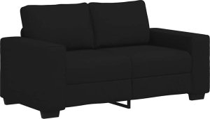 vidaXL Sofa 2-osobowa Czarna 120 cm Tkanina 2