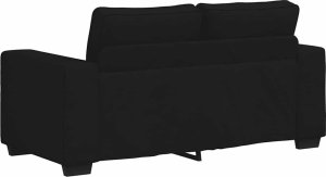 vidaXL Sofa 2-osobowa Czarna 120 cm Tkanina 6