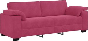 vidaXL Sofa 3-osobowa, kolorze czerwonego wina, 178 cm, aksamit 2