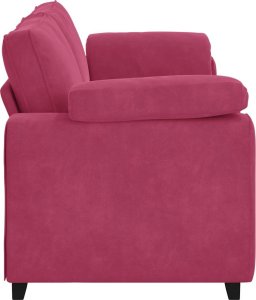 vidaXL Sofa 3-osobowa, kolorze czerwonego wina, 178 cm, aksamit 5