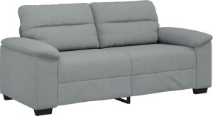 vidaXL Sofa 2-osobowa, jasnoszara, 140 cm, tapicerowana tkaniną 2