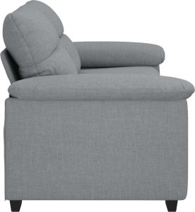 vidaXL Sofa 2-osobowa, jasnoszara, 140 cm, tapicerowana tkaniną 5