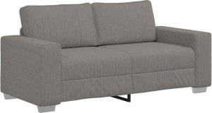 vidaXL Sofa dwuosobowa, jasnoszara, 140 cm, tkanina sztruksowa 2