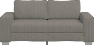 vidaXL Sofa dwuosobowa, jasnoszara, 140 cm, tkanina sztruksowa 4