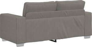 vidaXL Sofa dwuosobowa, jasnoszara, 140 cm, tkanina sztruksowa 6