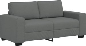 vidaXL Sofa 2-osobowa, ciemnoszara, 140 cm, tapicerowana tkaniną 2